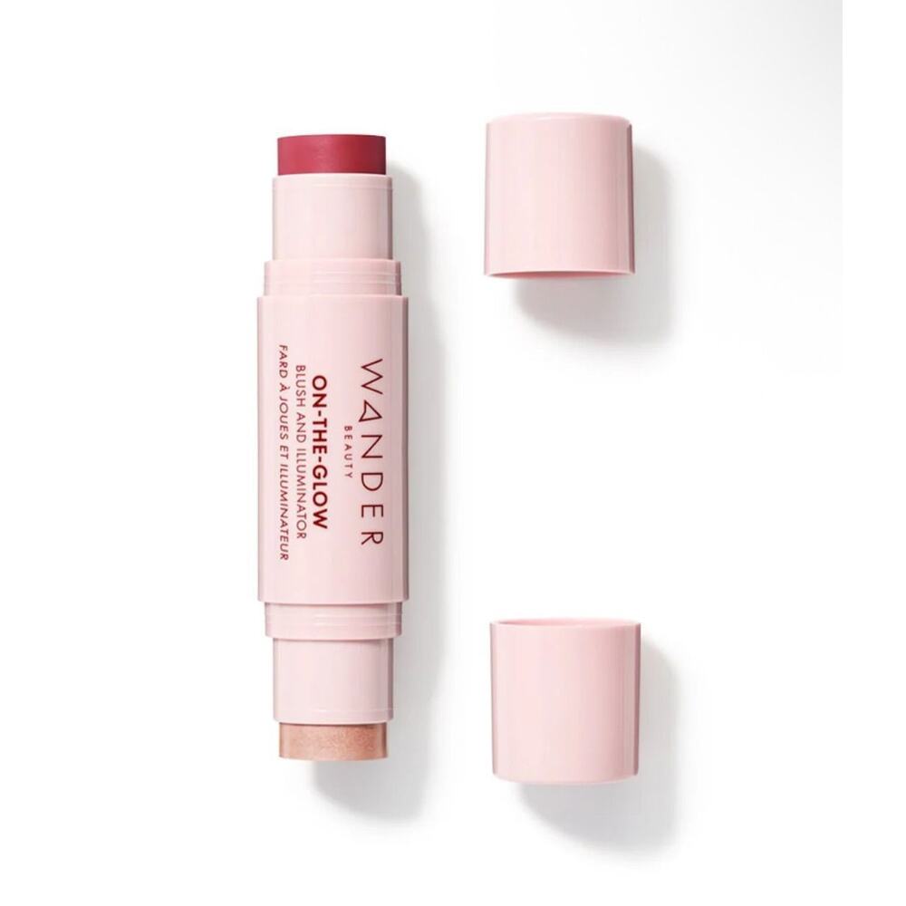 Wander Beauty‎ on-the-Glow Blush & Illuminator - Strawberry Fields/Nude Glow